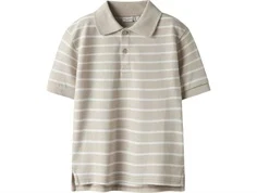 Name It polo t-shirt peyote med hvide striber